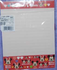 Disney Mickey & Minnie Mouse Faces Red Stationary Letter Set  