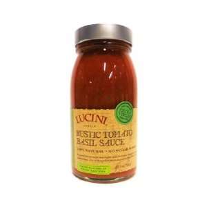 Lucini Rustic Tomato Basil Sauce 25.5oz 100% Natural  