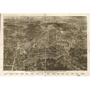  1876 Centennial Birds eye map Philadelphia Pennsylvania 