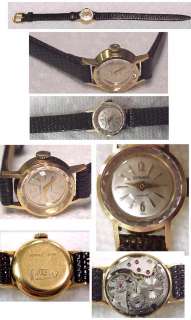 Ladies 18K Gold 17 Jewel Datzward Wristwatch NR  