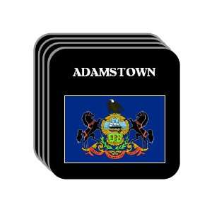  US State Flag   ADAMSTOWN, Pennsylvania (PA) Set of 4 Mini 