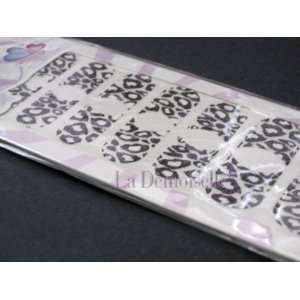 Fashion Nail Art Self Adhesive Sticker Clear Patch Leopard 