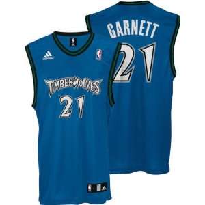 Kevin Garnett Jersey adidas Blue Replica #21 Minnesota Timberwolves 
