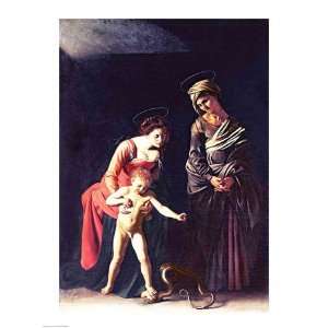   with a Serpent, 1605   Poster by Caravaggio (18x24): Home & Kitchen