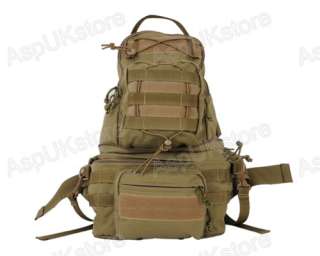 1000D Cordura Molle 2 Ways Utility Waist Pouch Shoulder Bag Backpack 