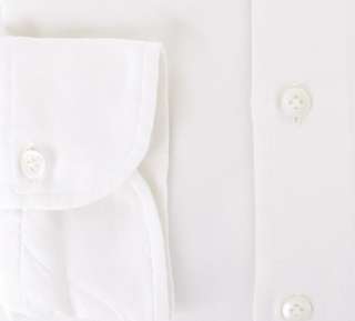 New $375 Finamore Napoli White Shirt 18.5/46  
