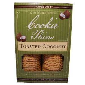 Trader Joes Old World Recipe Toasted Coconut Cookie Thins:  