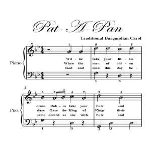   : Pat a Pan in G Minor Easy Piano Sheet Music: Christmas Carol: Books