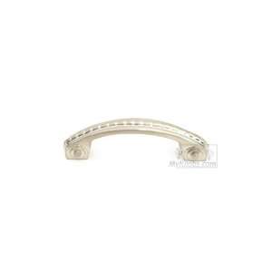  Home adorned   3 centers roped handle in satin nickel 