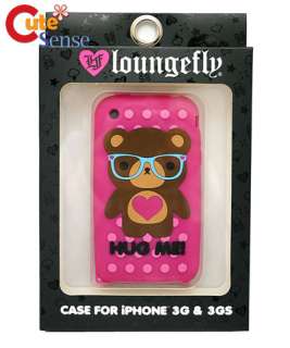 Apple i Phone 3G /3GS Case Silicone Loungefly Pink Bear  
