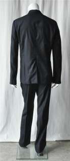 ROBERTO CAVALLI Mens Modern Tuxedo Stripe Black Suit Blazer Jacket 