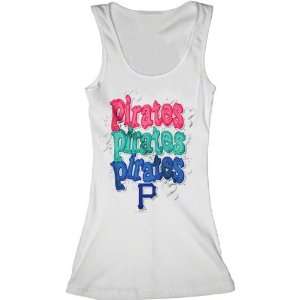    Pittsburgh Pirates White Girls Ribbed Tank Top: Sports & Outdoors