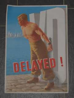 US Army WWII VD Poster Delayed Schiffers Franz O. 1946  