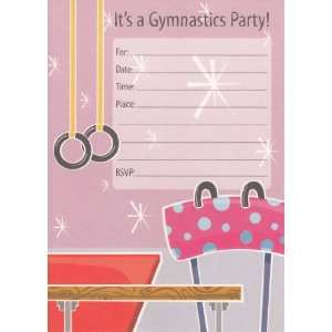  Its A Gymnastics Party Invitations (8 cards and 