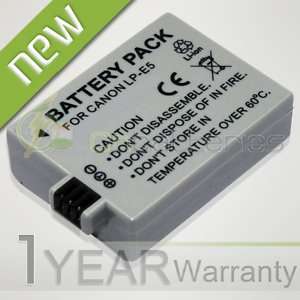 Battery for CANON EOS 1000D 450D 500D Kiss F LP E5  