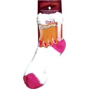   Futfriend Moisturizing Socks Closed Toe Pink & White Stripes ea. 74522