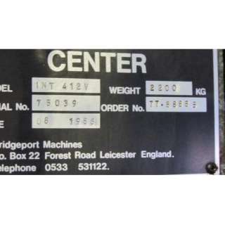 Bridgeport VMC INT 412V CNC X 598  