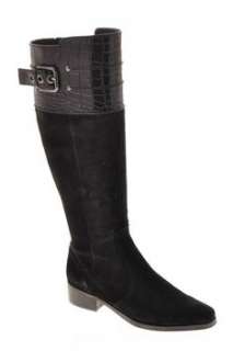 Marc Fisher NEW Agnes Womens Knee High Boots Black Medium Suede 5.5 
