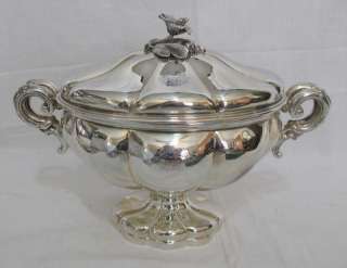 Exquisite 19thC French Silver Christofle Covered Bowl Tureen Antique 