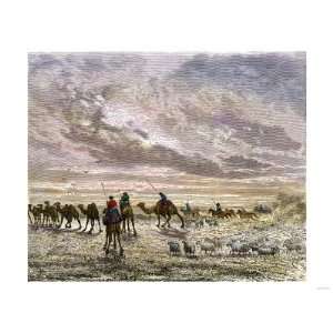   on the Move in the Gobi Desert Giclee Poster Print