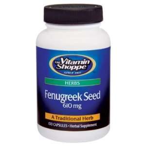  Vitamin Shoppe   Fenugreek Seed, 610 mg, 100 capsules 