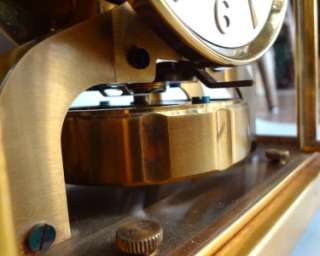   Swiss Mid Century Brass Desk ATMOS Clock Caliber 526 15J Works  