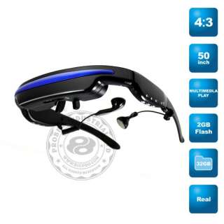 50 Virtual Video Glasses 43 Mobile Theatre 2GB Memory Video eyewear 