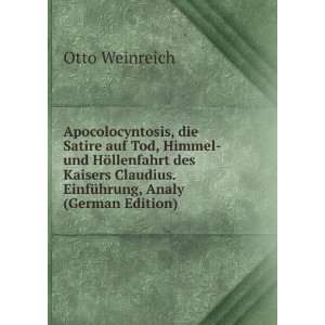   Claudius. EinfÃ¼hrung, Analy (German Edition) Otto Weinreich Books