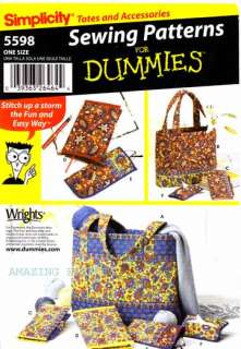 Simplicity Pattern 5598 Bags, Check Book & Tissue Cover 039363264644 