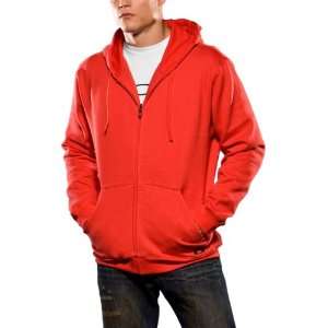 Oakley Square O Front Fleece Mens Hoody Zip Racewear Sweatshirt   Red 