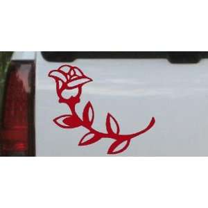  Rose Car Window Wall Laptop Decal Sticker    Red 18in X 21 