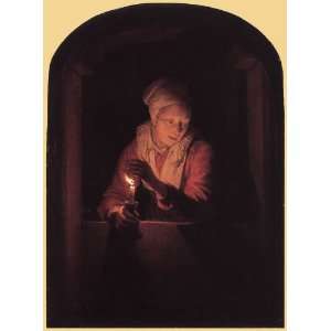   Fridge Magnet Dou Gerard Old Woman with a Candle WGA: Home & Kitchen