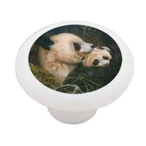  Panda Bear Mother and Cub Decorative High Gloss Ceramic 