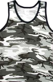 Military Army City Camouflage Marines Mens Womens Workout Tank Top 