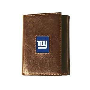  NEW YORK GIANTS NFL Football Brown Leather WALLET New Gift 