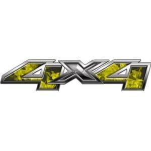 Chevy/GMC Style 4x4 Decals Inferno Yellow   3.25 h x 12.5 