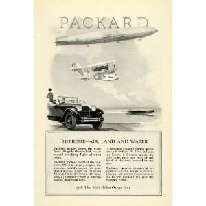  1925 Ad Packard Car US Navy Shenandoah Airship Seaplane 