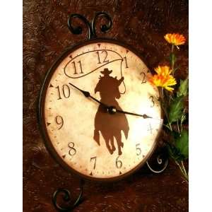  Western Cowboy Horse Rider Clock: Home & Kitchen