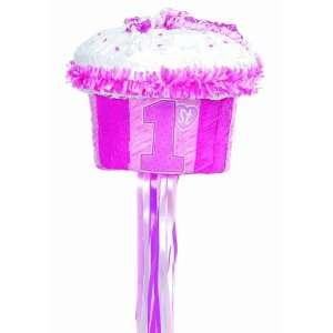  1st Birthday Pink Cupcake Pinata: Toys & Games