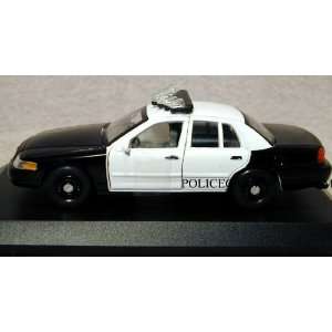 1/43 Welly Black & White Ford Crown Vic Police Car Toys 