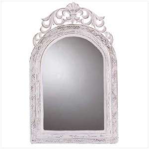 BN~sHabBy French~Ornate~Wood~cHiC~White~Arch~Wall Mirror~  