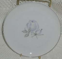 Thomas Germany Blue & White Rose Roses Bread Plate  