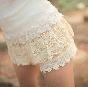 New Japan vivi style white LACE hot pants shorts Size S  