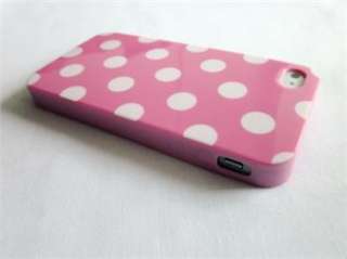 8pcs Soft Gel TPU Plastic Polka Dots Case Cover Skin for iPhone 4 4G 