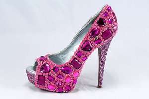 Womens High Heels,Platform,Pumps,Birthday Party Shoes Pink Sparkly 