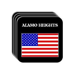  US Flag   Alamo Heights, Texas (TX) Set of 4 Mini Mousepad 