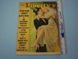 BN850 Vintage Liberty Magazine June Bride 1938 Black AD  