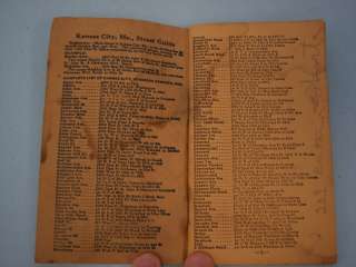 BN253 Rare 1937 Kansas City Missouri Street Guide Book  