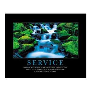 Successories Service Waterfall Motivational Poster Office 