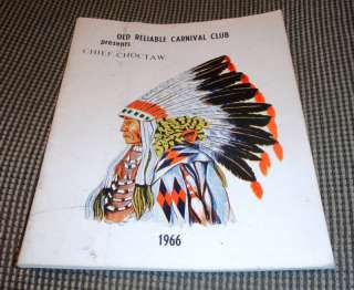 1966 Chief Choctaw Old Reliable Mardi Gras Carnival Club Ball 
